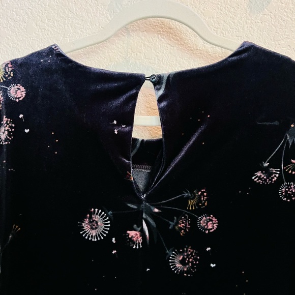 Vila Velvet Floral Midi Dress size S - Picture 6 of 9